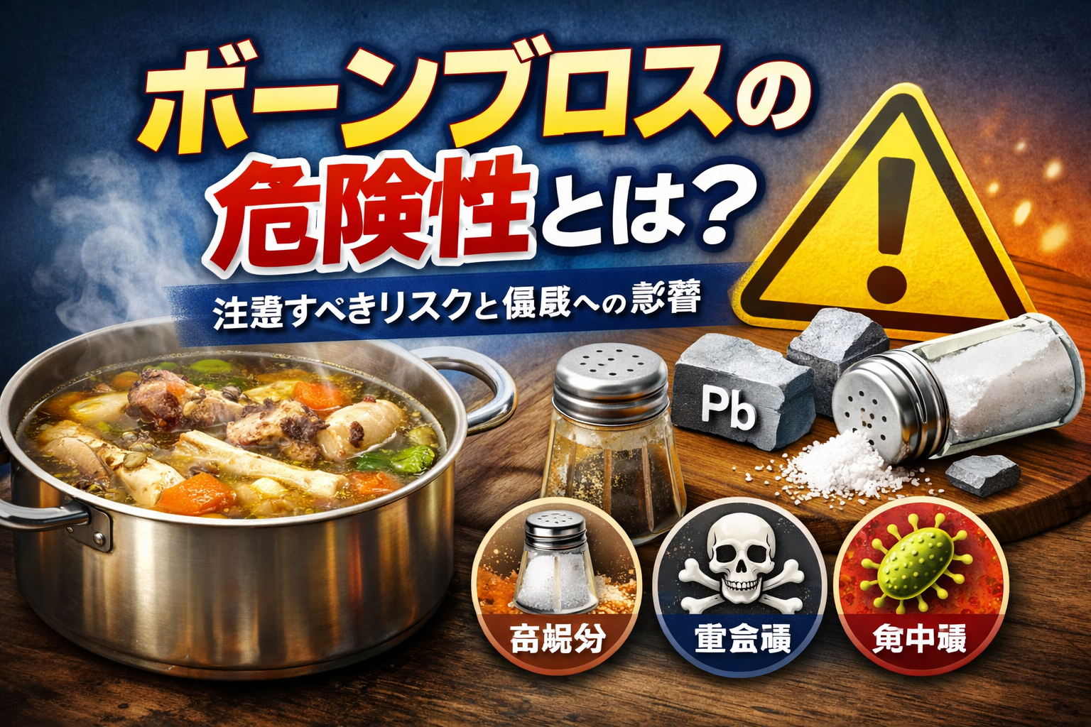 ボーンブロスの危険性とは?注意すべきリスクと健康への影響