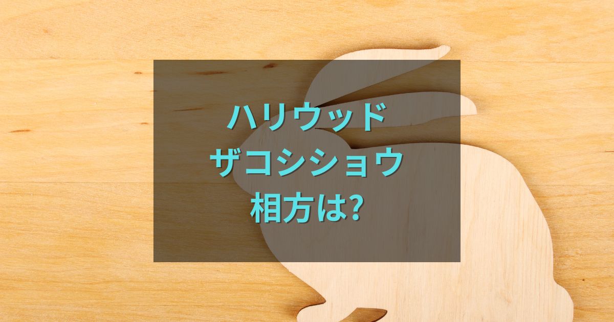 ハリウッドザコシショウの相方は?芸歴や同期も調査!