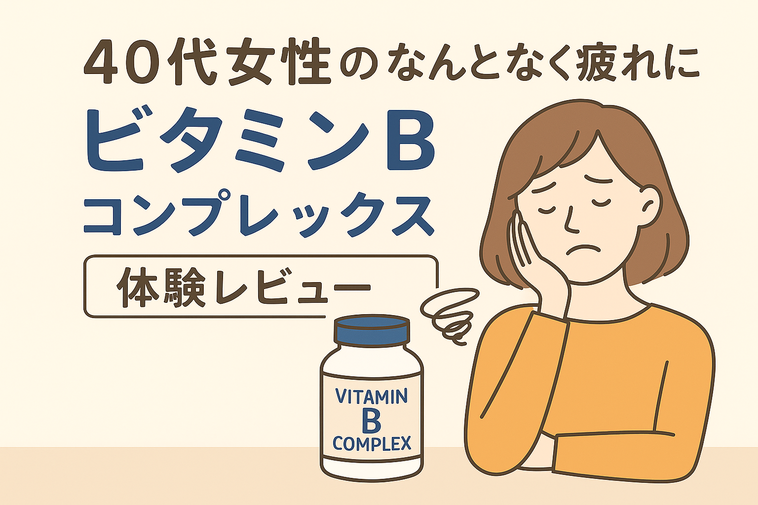 40代女性のなんとなく疲れにビタミンBコンプレックスはどう?体験レビュー